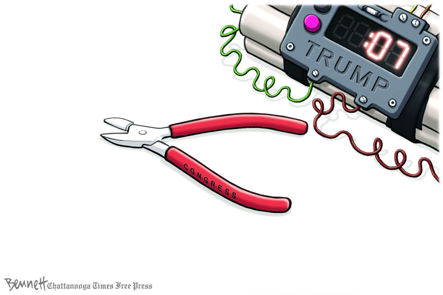 Bennett editorial cartoon